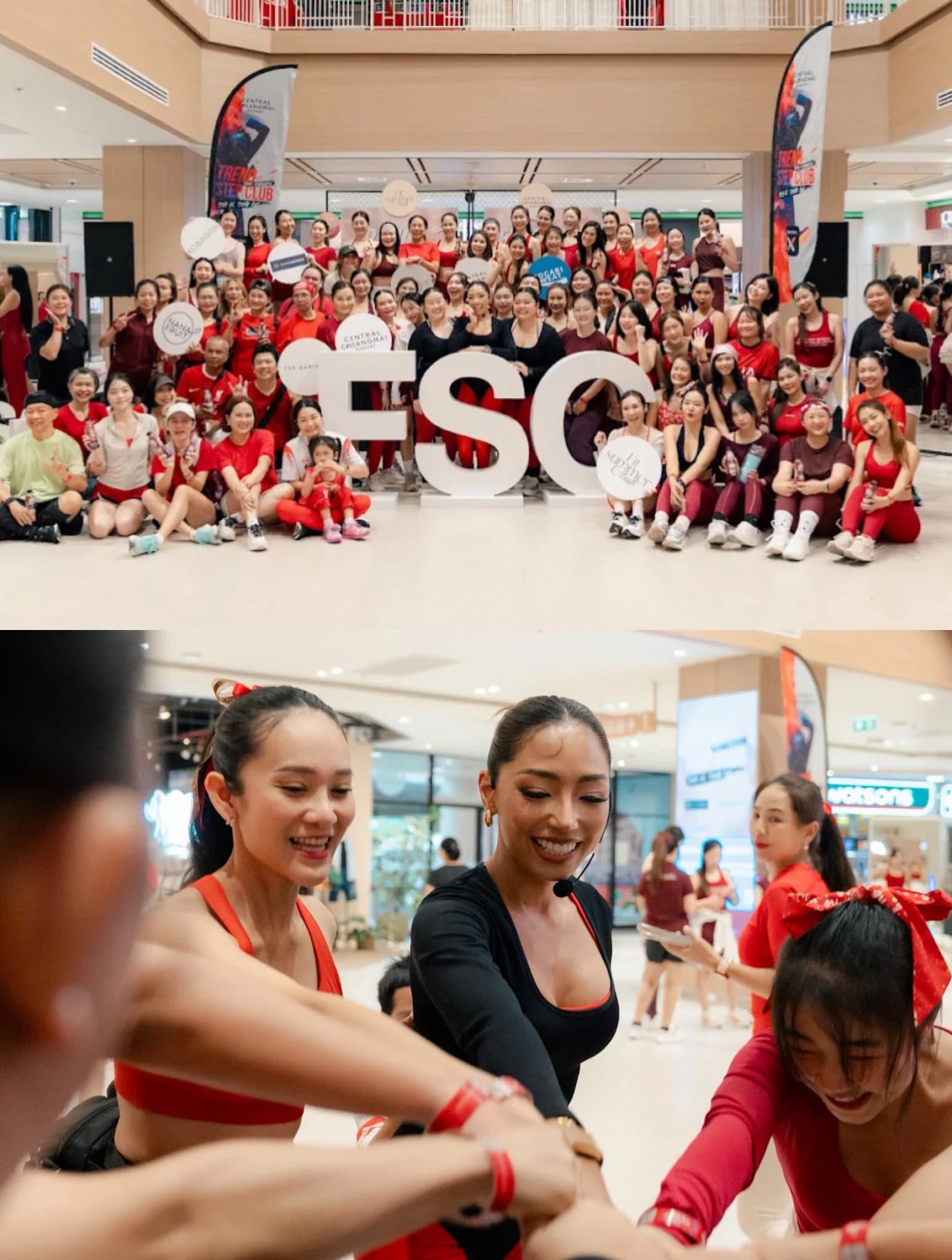ภาพหมู่และบรรยากาศพูดคุยของผู้ร่วมกิจกรรม FitSummer
