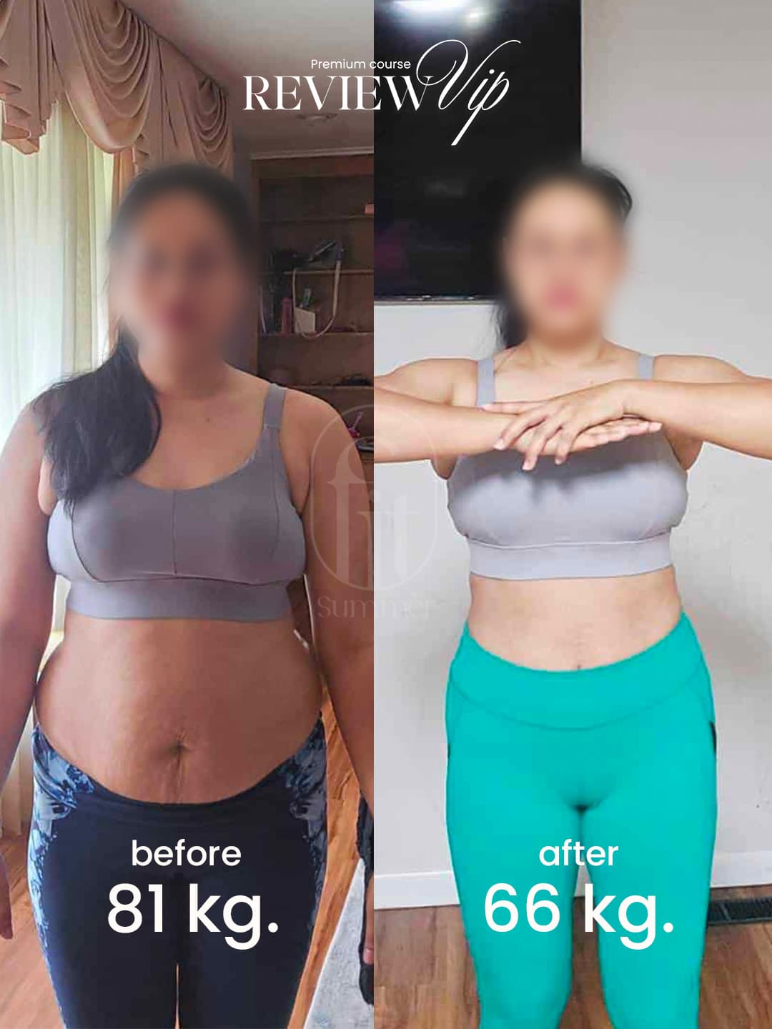 ภาพก่อนและหลังจากผู้เรียน FitSummer ภาพที่ 3